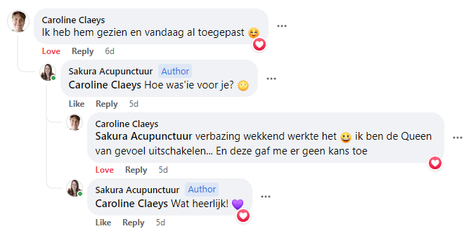 Na mijn oefening om weer in je lijf te komen